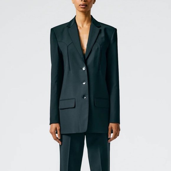 SOLD Tibi Tropical Wool Western Blazer - Picture 1 of 13